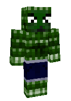 Lizard Man wearing Blue shorts
