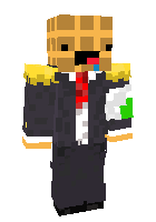 waffle in a tuxebo