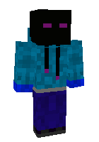 ender man in creeper hoody