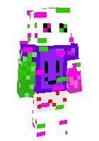 glitch green and pink
