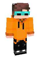 чел в оранжевом с шарфом / Скины для Майнкрафт / Minecraft Inside