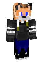 Hoodie fox with blue eyes